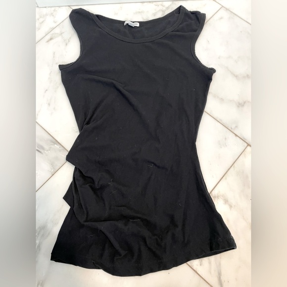 James Perse Tops - James Perse women’s high neck black ruched tank top size 3